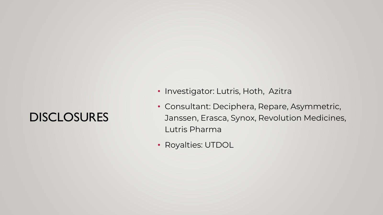 Slide 2, DISCLOSURES